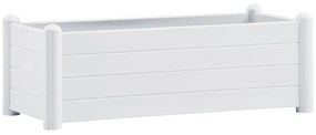 vidaXL Ζαρντινιέρα Υπερυψωμένη Λευκή 100 x 43 x 35 εκ. Πολυπροπυλένιο