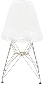 Καρέκλα Adelle PP διάφανο-inox πόδι 46x55x81εκ 46x55x81 εκ.