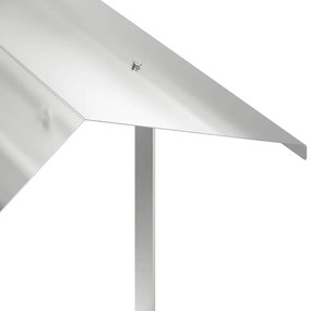 vidaXL Καπνοδόχος Ασημί 60 x 60 x 38 cm Ανοξείδωτο ατσάλι