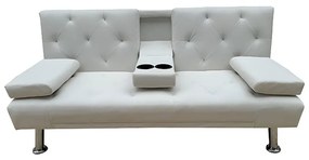 REST WHITE PU ΚΑΝΑΠΕΣ-ΚΡΕΒΑΤΙ 168X88εκ. ZITA PLUS ΚΑΝΑΠΕΣ 168X88X79εκ.- ΚΡΕΒ. 168X100X39εκ.