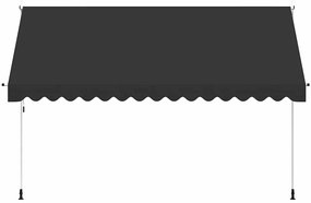 vidaXL Τέντα Συρόμενη Χειροκίνητη Ανθρακί 400 εκ.