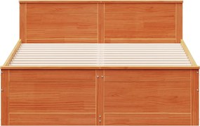 vidaXL Σκελετός Κρεβατιού Χωρ. Στρώμα +Κεφαλάρι 150x200 εκ Μασίφ Πεύκο