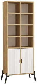 Βιβλιοθήκη Lido 835PUQ5301 58,6x30x160cm Oak-White