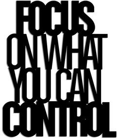 Διακοσμητικό Τοίχου Focus Control 891TNL3372 40x49cm Black Wallity Μέταλλο