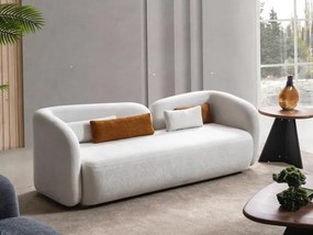 Stewehome Σετ Καναπέ 3+3+1 Μοντέρνο σε Γκρι και Λευκό Πολυτελές Σαλόνι 220x68x72 cm