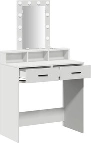 vidaXL Τραπέζι περιποίησης Λευκό 79 x 41 x 140 εκ. Επεξεργασμένο ξύλο