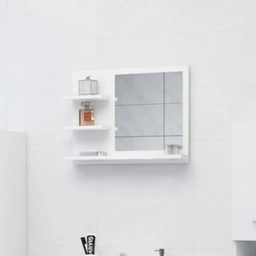 Καθρέφτης Μπάνιου Λευκός 60 x 10,5 x 45 εκ. Μοριοσανίδα - Λευκό