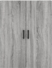 vidaXL Ντουλάπι Γκρι Sonoma 69,5 x 34 x 180 εκ. Επεξεργασμένο Ξύλο