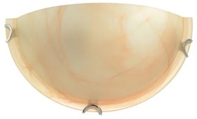 Απλίκα Φωτιστικό Τοίχου Γυαλί-Μέταλλο 30cm ALBATRE Aca-XD01302Y-Κεχριμπάρι XD01302Y