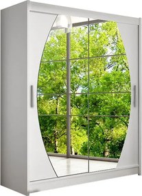 Ντουλάπα Westa VIII συρόμενη-Leuko - 150.00Χ58.00Χ200.00cm