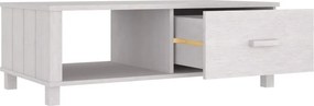 vidaXL Τραπεζάκι Σαλονιού HAMAR Λευκό 100x55x35 εκ. Μασίφ Ξύλο Πεύκου