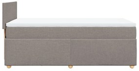 ΚΡΕΒΑΤΙ BOXSPRING ΜΕ ΣΤΡΩΜΑ TAUPE 90X200 ΕΚ. ΥΦΑΣΜΑΤΙΝΟ 3286560