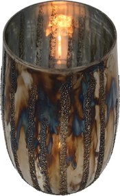 Κηροπήγιο ArteLibre Ασημί Γυαλί 12x12x12cm