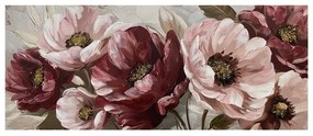 Πίνακας σε Καμβά &quot;Flower 36315&quot; Fylliana Μπέζ - Ρόζ - Λευκό 150x3x60 εκ. 150x3x60 εκ.