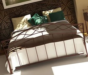 Κρεβάτι Dalida-150x200-Καφέ Σφυρίλατο-Με ποδαρικό