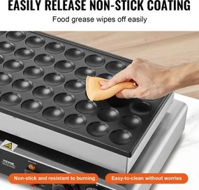 VEVOR 50PCS 43mm Mini Dutch Pancake Maker Commercial Dorayaki Baker 1700W
