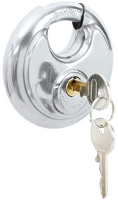 vidaXL Κλειδώματα Discus με Κλειδιά Ασημί Ανοξείδωτο ατσάλι