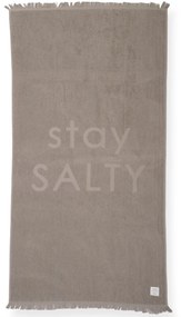 Πετσέτα Θαλάσσης Ζακάρ Stay Salty Taupe 90x170 - Nef Nef