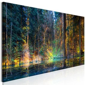 Πίνακας - Pond in the Forest (1 Part) Narrow 135x45