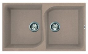 Elleci Ego 450 Ένθετος Νεροχύτης κουζίνας Tortora 43 86x50cm