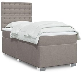 ΚΡΕΒΑΤΙ BOXSPRING ΜΕ ΣΤΡΩΜΑ TAUPE 100 X 200 ΕΚ. ΥΦΑΣΜΑΤΙΝΟ 3292717