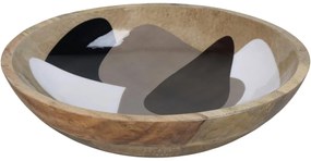 Μπολ ArteLibre Μπεζ Ξύλο 34x34x8cm-05154407