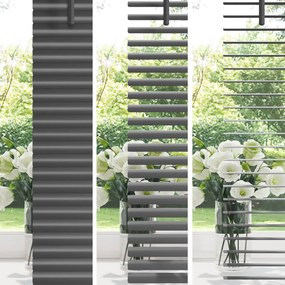 vidaXL Βενετσιάνικη Σκίαση Ασημί Γκρι 150 x 100 cm 25 mm PVC