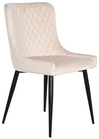 Καρέκλα Τραπεζαρίας DKD Home Decor Μπεζ Μέταλλο πολυεστέρας (56 x 51 x 84 cm)