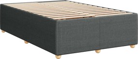 vidaXL Κρεβάτι box spring με στρώμα Σκούρο Γκρι 120 x 190 cm Ύφασμα