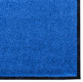 vidaXL Χαλάκι Εξώπορτας Μπλε και Μαύρο 120 x 300 cm Πολυαμίδιο και PVC