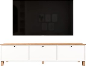 Έπιπλο Τηλεόρασης Λευκό / Δρυς ICLO 180x32x45.6