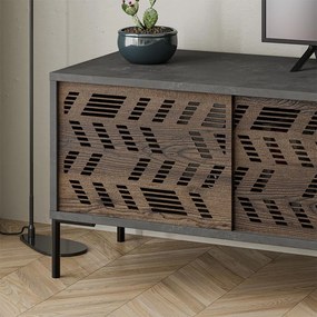 Έπιπλο τηλεόρασης Dionysos γκρι ρετρό 170x45x48,6εκ