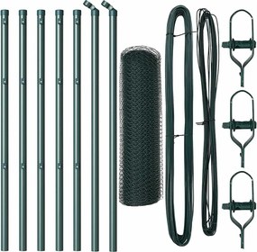 vidaXL Στύλος Περιφράξεων Πράσινο 10 x 0,8 μ (Πλέγμα 13 χιλ.)