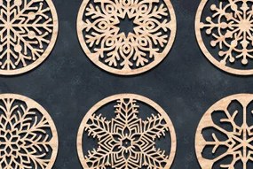 Σετ των 2 Intra απο ξύλο plywood 3mm-4mm πάχος - Σουβέρ Laser Cut Δίασταση 30x20 cm INTRAFABR-65995830