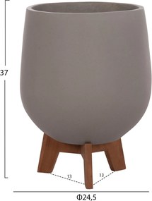 ΣΕΤ 3 ΓΛΑΣΤΡΕΣ ΜΕ TEAK ΒΑΣΕΙΣ TRYLL HM4681.03 FIBER CEMENT--ΓΚΡΙ
