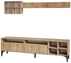 Σύνθεση Τηλεόρασης Debbie 393MRD1207 180x35x52cm Oak