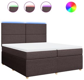 ΚΡΕΒΑΤΙ BOXSPRING ΜΕ ΣΤΡΩΜΑ ΣΚΟΥΡΟ ΚΑΦΕ 200X200 ΕΚ. ΥΦΑΣΜΑΤΙΝΟ 3294459