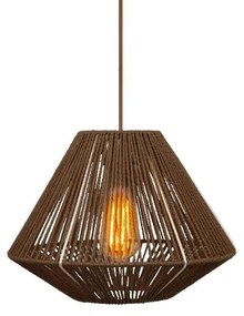 Ceiling Single Light Cordon 4 Fylliana Brown 35x30 cm 35x35x110 εκ.