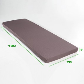 Stewehome Visco Στρώμα Κάμπινγκ Αφρού με Κάλυμμα Καφέ 70x190x7 cm
