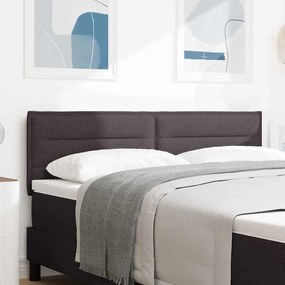 vidaXL Κεφαλάρι με κεφαλάρι Σκούρο Καφέ 160 cm Τεχνητό Δέρμα