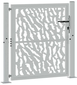 vidaXL Πύλη κήπου 105x105 cm από διαβρωμένο χάλυβα με σχέδιο ίχνος
