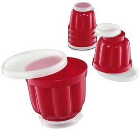 Φόρμακια Για Πουτίγκες (Σετ 6Τμχ) 0805901406 7,5cm 150ml Red-White Kuchenprofi Plastic
