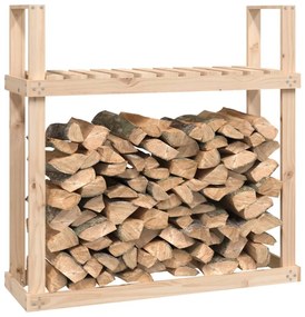 vidaXL Ραφιέρα Καυσόξυλων 110 x 35 x 108,5 εκ. από Μασίφ Ξύλο Πεύκου