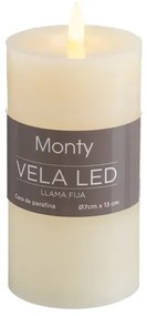 Κερί led κρεμ με κίνηση φλόγας 7x13 εκ.