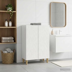 vidaXL Ντουλάπι Αποθήκευσης Μπάνιου DELFT Γυαλιστερό Λευκό