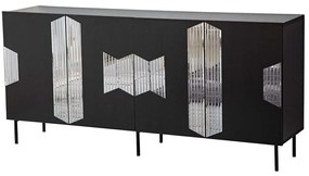 Μπουφές Vienna 552NOS1812 180x40x80cm Black-Fume Particle Board, Melamine