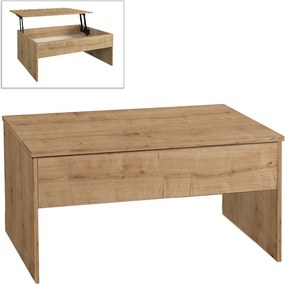 Τραπεζάκι σαλονιού Devon Megapap με σερβιτόρο χρώμα sapphire oak 110x60x44,8εκ.