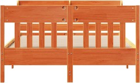 vidaXL Σκελετός Κρεβ. Χωρίς Στρώμα Καφέ Κεριού 150x200 εκ Μασίφ Πεύκο