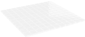 Μωσαϊκά Πλακάκια 11 τεμ. Λευκά 30 x 30 εκ. Γυάλινα - Λευκό
