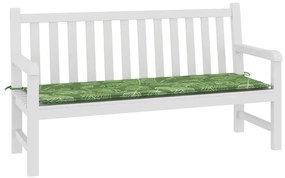 vidaXL Μαξιλάρι Πάγκου Κήπου Σχέδιο Φύλλων 150x50x4 εκ. Ύφασμα Oxford
